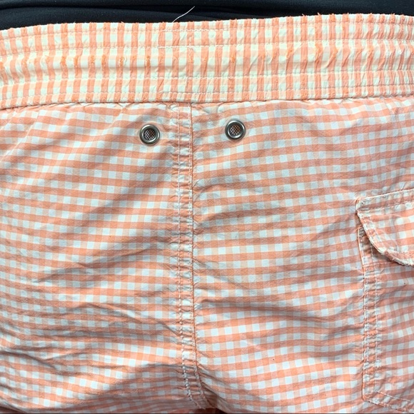 Polo by Ralph Lauren Gingham Pattern Traveler Cotton Blend, Swim Shorts. - Picture 9 of 16